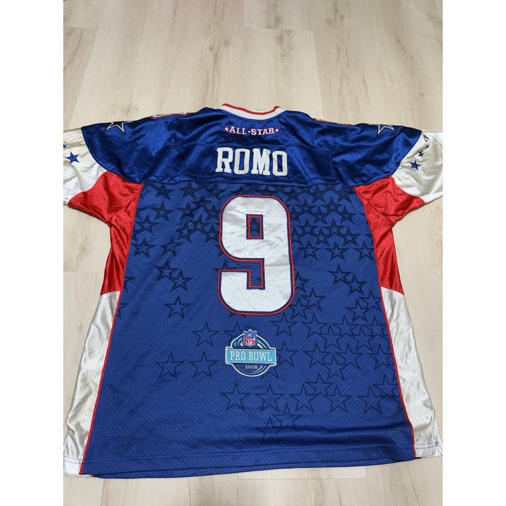 Tony Romo 2008 NFL Pro Bowl Jersey Reebok Authentic Dallas Cowboys Men's 54 2XL - Picture 6 of 6